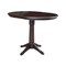International Concepts Round 36 in Rd Top Pedestal Table, 12 in Leaf, 34.9 inH, Adjustable Height, Rich Mocha, 36 W, 48 L K15-36RXT-27B-6B - alternate 5